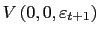 $ V\left( 0,0,\varepsilon_{t+1}\right) $