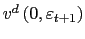 $ v^{d}\left( 0,\varepsilon _{t+1}\right) $