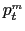 $ p_{t}^{_{m}}$
