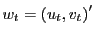 $ w_{t}=\left( u_{t} ,v_{t}\right) ^{\prime}$