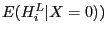 $ E(H_{i}^{L} \vert X=0))$