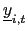 $ \underline{y}_{i,t}$