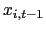 $ x_{i,t-1}$