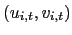$ \left( u_{i,t},v_{i,t}\right) $