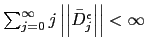 $ \sum_{j=0}^{\infty}j\left\vert \left\vert \bar{D}_{j}^{\epsilon}\right\vert \right\vert <\infty$