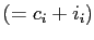 $ \left( =c_{i}+i_{i}\right) $