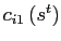 $ c_{i1}\left( s^{t}\right) $