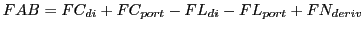 $ _{ }FAB=FC_{di} +FC_{port} -FL_{di} -FL_{port} +FN_{deriv} $