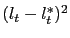 $ (l_{t}-l^{*}_{t})^{2}$