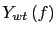 $ Y_{wt} \left( f\right) $
