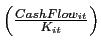 $ \left( \frac{CashFlow_{it}}{K_{it}}\right) $