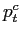 $ p_{t}^{c}$