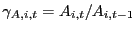 $ \gamma_{A,i,t} = A_{i,t}/A_{i,t-1}$