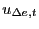 $ u_{\Delta e,t}$