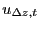 $ u_{\Delta z,t}$
