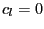 $ c_{l}=0$