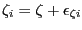 $ \zeta_{i}=\zeta+\epsilon_{\zeta i}$