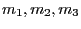 $ m_{1},m_{2},m_{3}$