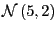 $ \mathcal{N}\left( 5,2\right) $