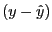 $ \mvar\left( y-\hat{y}\right) $