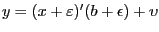 $ y=(\mbs{x}+\mbs{\varepsilon})^{\prime}(\mbs{b}+\mbs{\epsilon})+\upsilon$