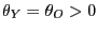 $ \theta_{Y}=\theta_{O}>0$