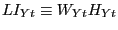 $ LI_{Yt}\equiv W_{Yt}H_{Yt}$