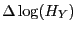 $ \Delta\log(H_{Y})$