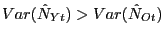 $ Var(\hat {N}_{Yt})>Var(\hat{N}_{Ot})$