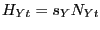 $ H_{Yt}=s_{Y}N_{Yt}$