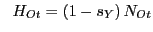$ \ \ H_{Ot}=\left( 1-s_{Y}\right) N_{Ot}$