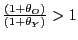 $ \frac{(1+\theta_{O})}{(1+\theta_{Y})}>1$