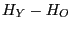 $ H_{Y}-H_{O}$
