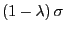$ \left( 1-\lambda\right) \sigma$