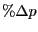$ \% \Delta p$