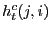 $ h_{t} ^{c}(j,i)$