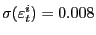 $ \sigma(\varepsilon_{t}^{i})=0.008$