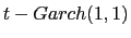 $ t-Garch(1,1)$