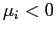 $ \mu_{i}<0$