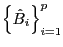 $ \left\{ \hat{B}_{i}\right\} _{i=1}^{p}$