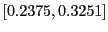 $ [0.2375,0.3251]$