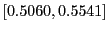 $ [0.5060,0.5541]$