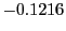 $ -0.1216$
