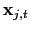 $ \mathbf{x}_{j,t}$