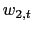 $ w _{2,t}$