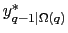 $ y_{q-1\vert\Omega(q)}^{*}$