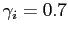 $ \gamma_{i} = 0.7 $