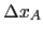 $\displaystyle \Delta x_{A}$