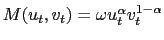 $ M(u_{t},v_{t})=\omega u_{t} ^{\alpha}v_{t}^{1-\alpha}$