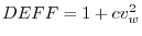 DEFF=1+cv_w^2 